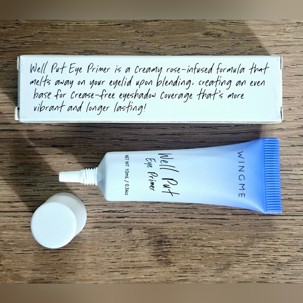 WINGME COSMETICS Well Put Eye Primer NEW Msrp $24 Vegan Rose Infused Formula